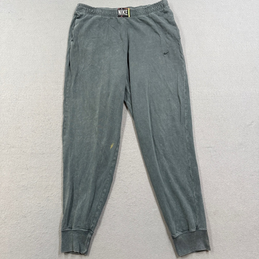 Nike Sweatpants Men's Large Gray Faded Wash Swoosh Just Do It Athletic Joggers